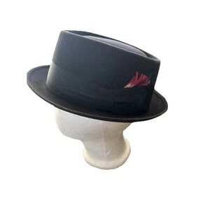 Vintage Penney's Marathon XXX Quality Black Fedora with Feather And Original Box